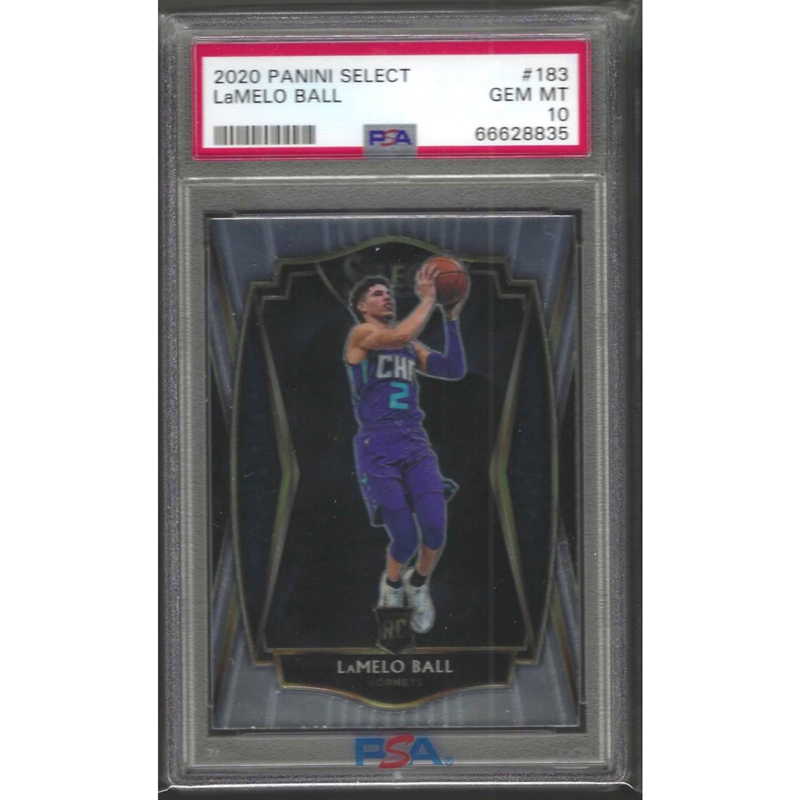 Lamelo Ball 2020-21 Panini Select Premier Level Rookie Rc #183 Psa 