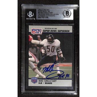 score nfl ちぢれ mike singletary auto bgs hof