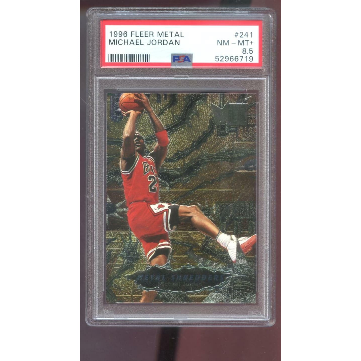 RARE! 1996 Metal 241 Michael Jordan PSA 9! Low pop bulls/Space Jam 