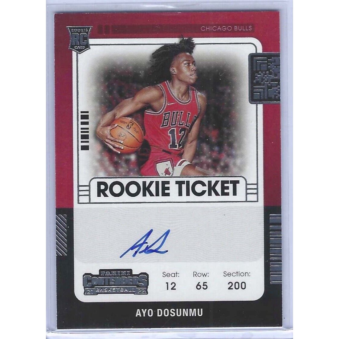 Ayo Dosunmu 2021-22 Contenders Variation Rookie Ticket On Card 