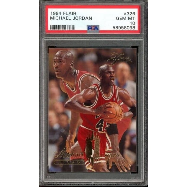Michael Jordan 1994 Fleer Flair Baskebtall Card #326 - Graded Gem 