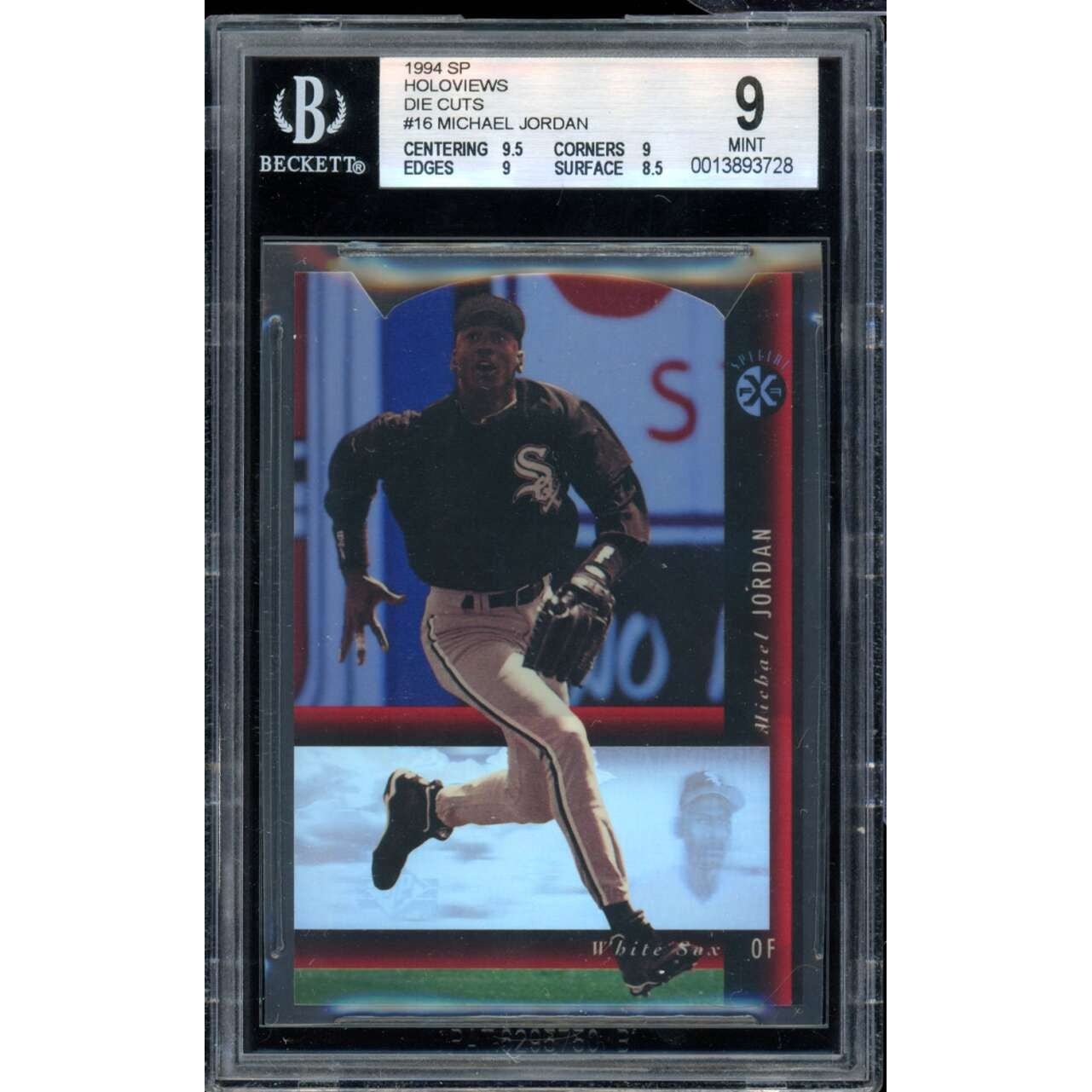 Michael Jordan Baseball Rookie Card 1994 SP Holoviews Die Cuts #16 