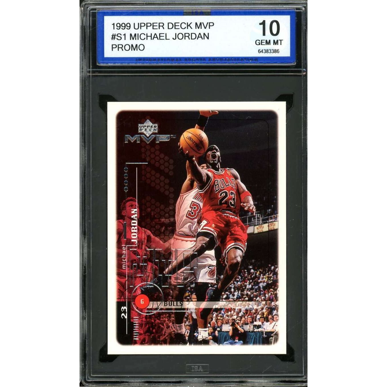 Michael Jordan Card 1999-00 Upper Deck MVP Promo #S1 ISA 10 GEM MINT