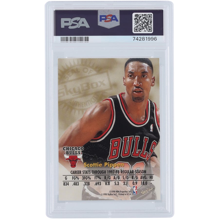 Scottie Pippen Chicago Bulls Autographed 1998 Skybox Premium 