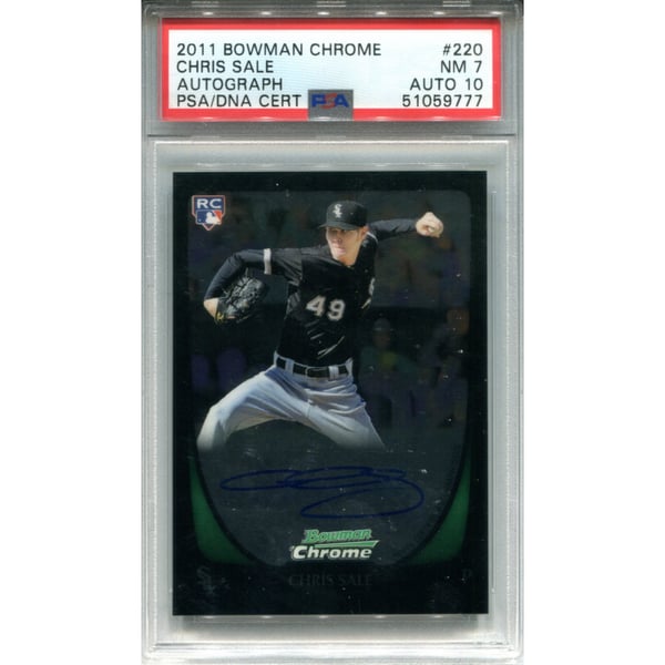 Chris Sale Autographed 2011 Bowman Chrome Rookie Card (PSA)