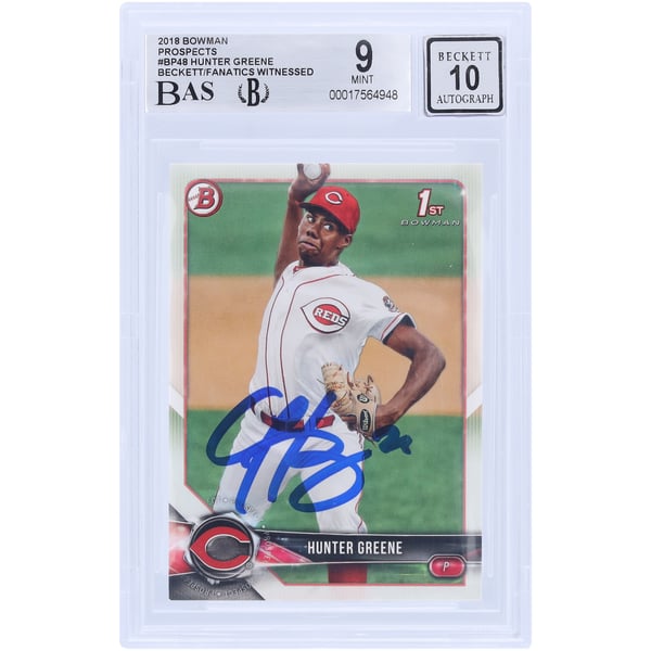 MLB Hunter Greene Signed Trading Cards, Collectible Hunter Greene 