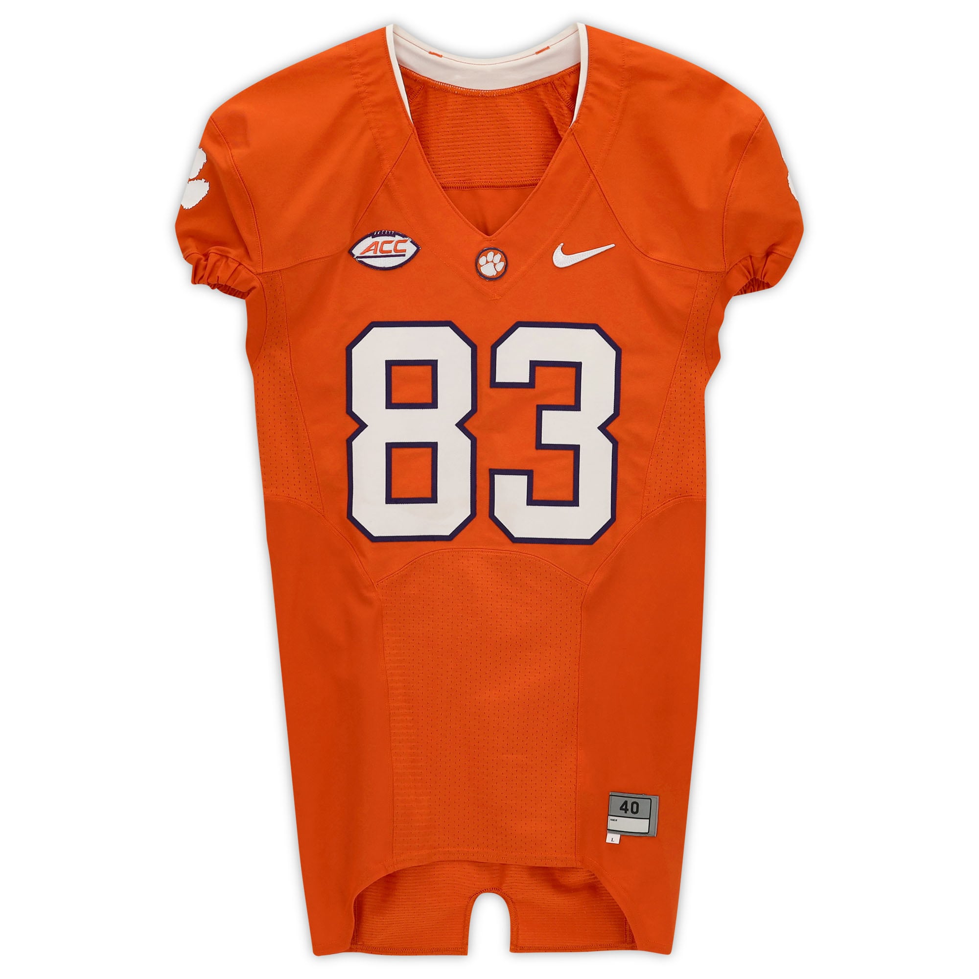 Orange Clemson Tigers Nike Team-Issued #83 Jersey from the 2015