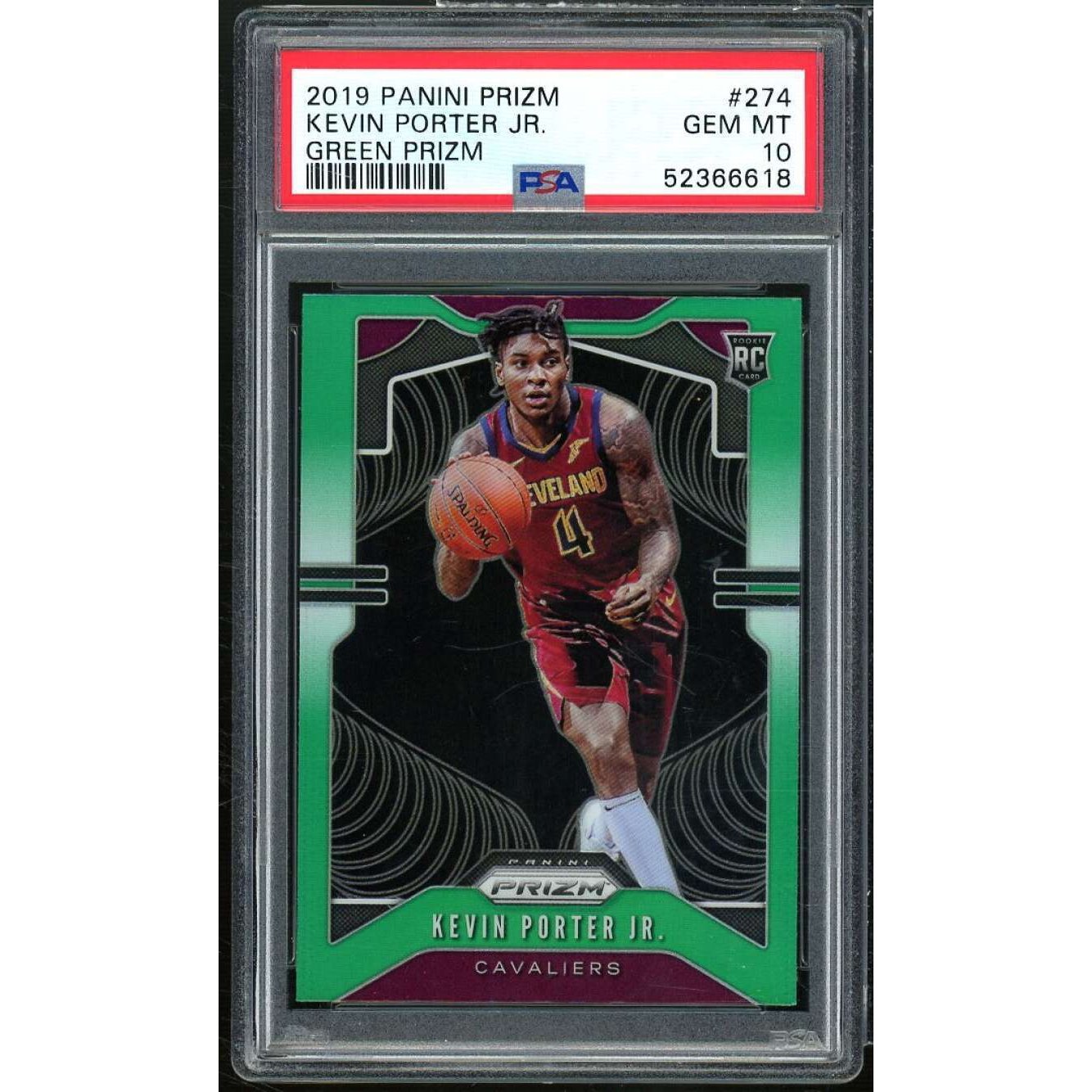 Kevin Porter Jr. Rookie Card 2019-20 Panini Prizm Prizms Green 