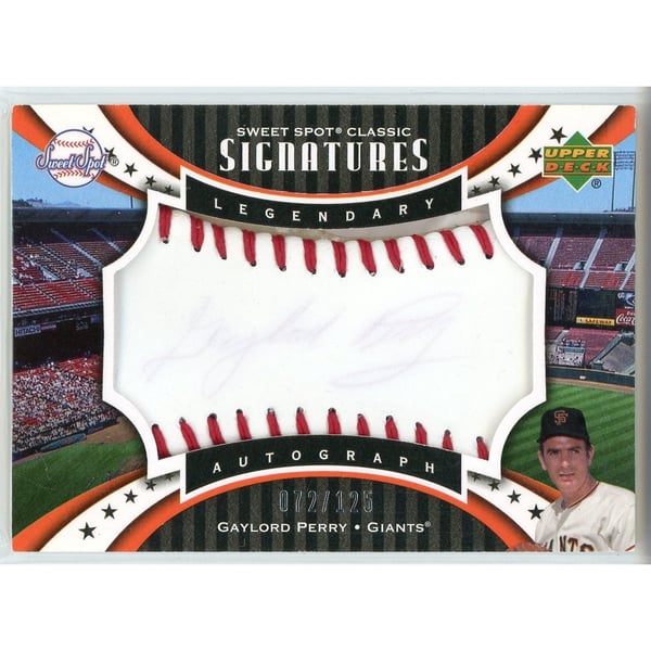 Gaylord Perry Autographed 2007 Upper Deck Sweet Spot Classic 