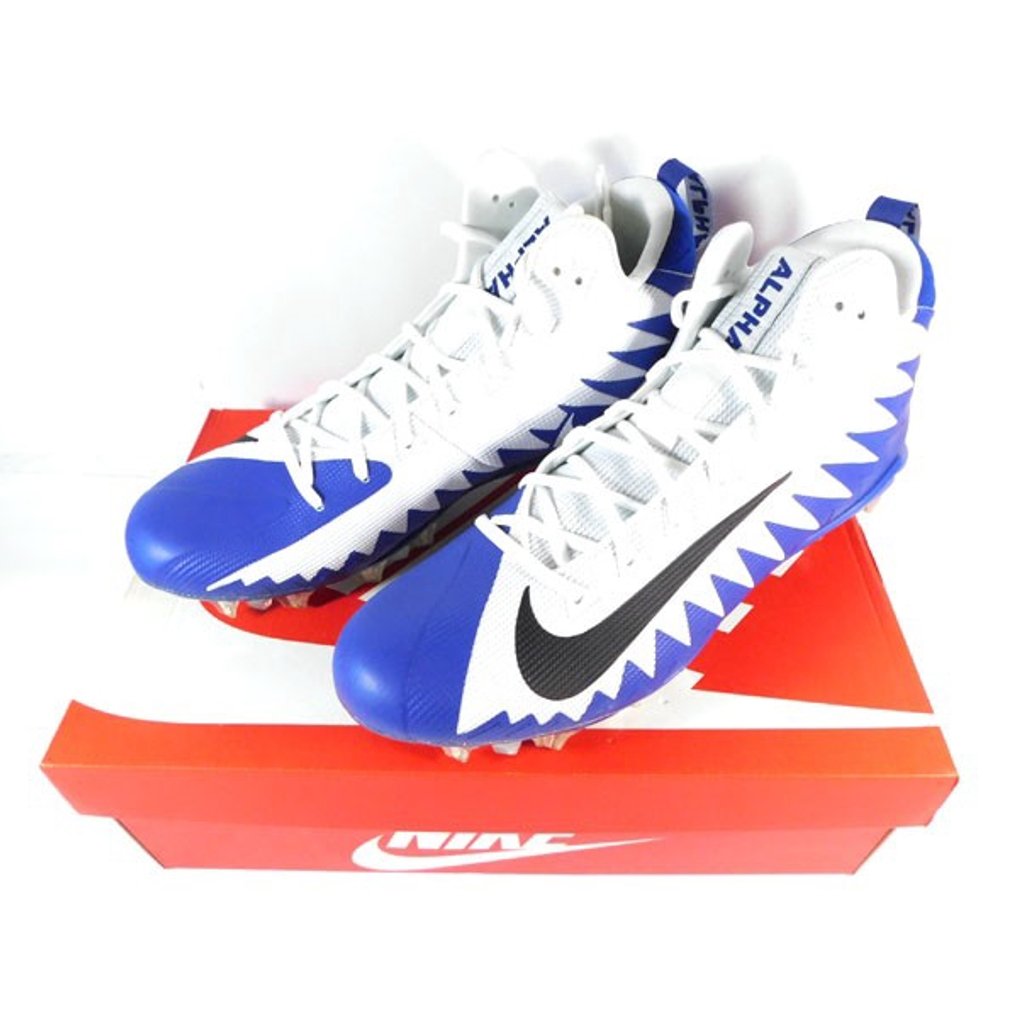 Nike Alpha White and Blue Sports Cleats 13 s-l400.jpg main image 3