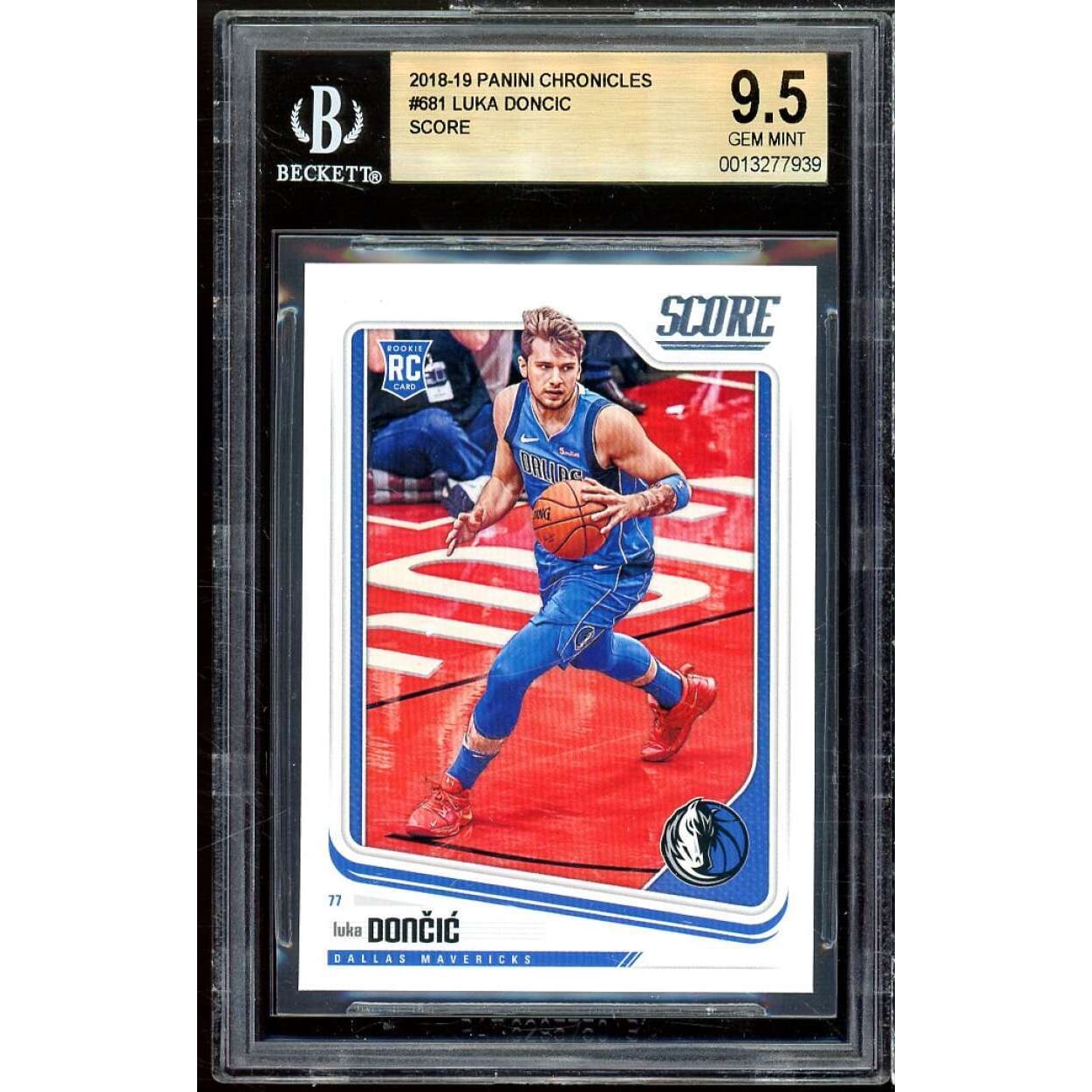 Luka Doncic Rookie Card 2018-19 Panini Chronicles Score #681 BGS 9.5