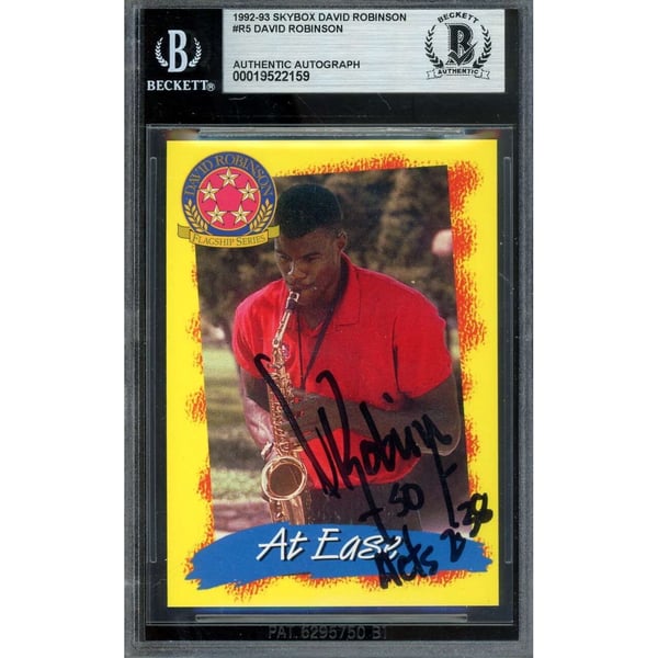 David Robinson Beckett BAS Signed 1992-93 Skybox Autograph