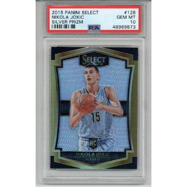 2015 Panini Select Silver Prizm #128 Nikola Jokic Rookie Rc Card 