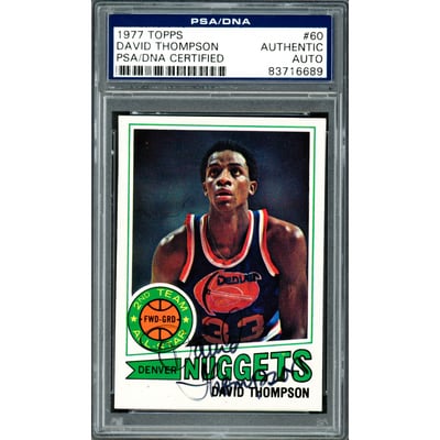NBA David Thompson Signed Trading Cards, Collectible David 