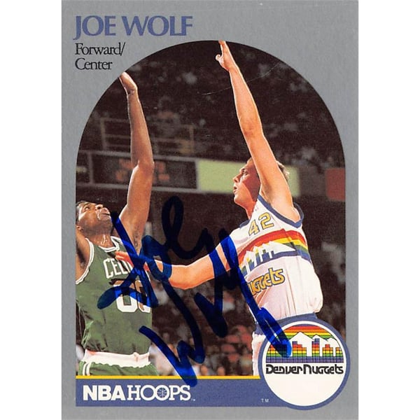 Joe Wolf autographed Basketball card (Denver Nuggets) 1990  display picture 3