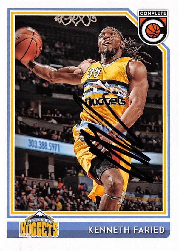 Kenneth Faried autographed basketball card (Denver Nuggets  display picture 1