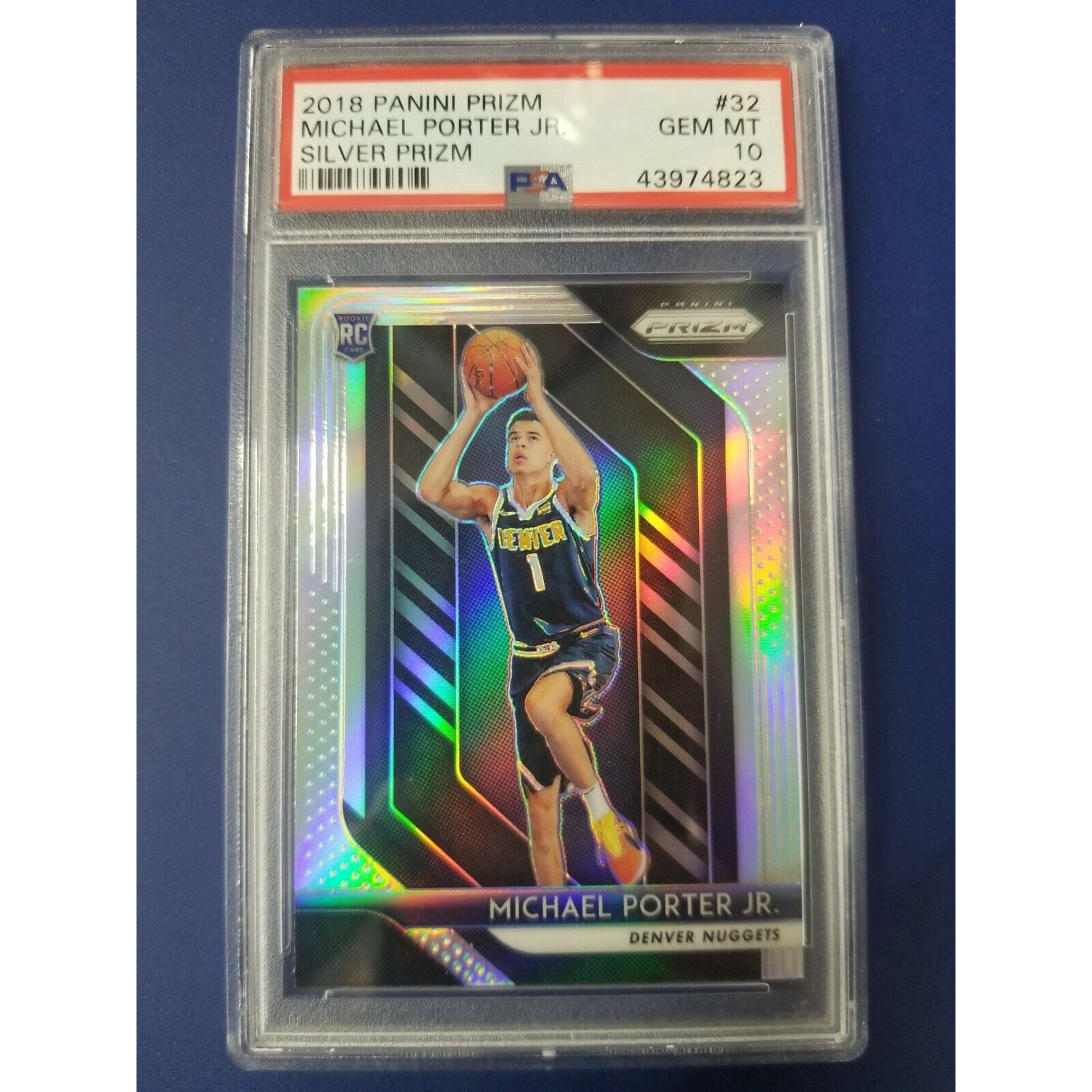 Michael Porter Jr. 2018-19 PANINI PRIZM SILVER ROOKIE RC #32 PSA 