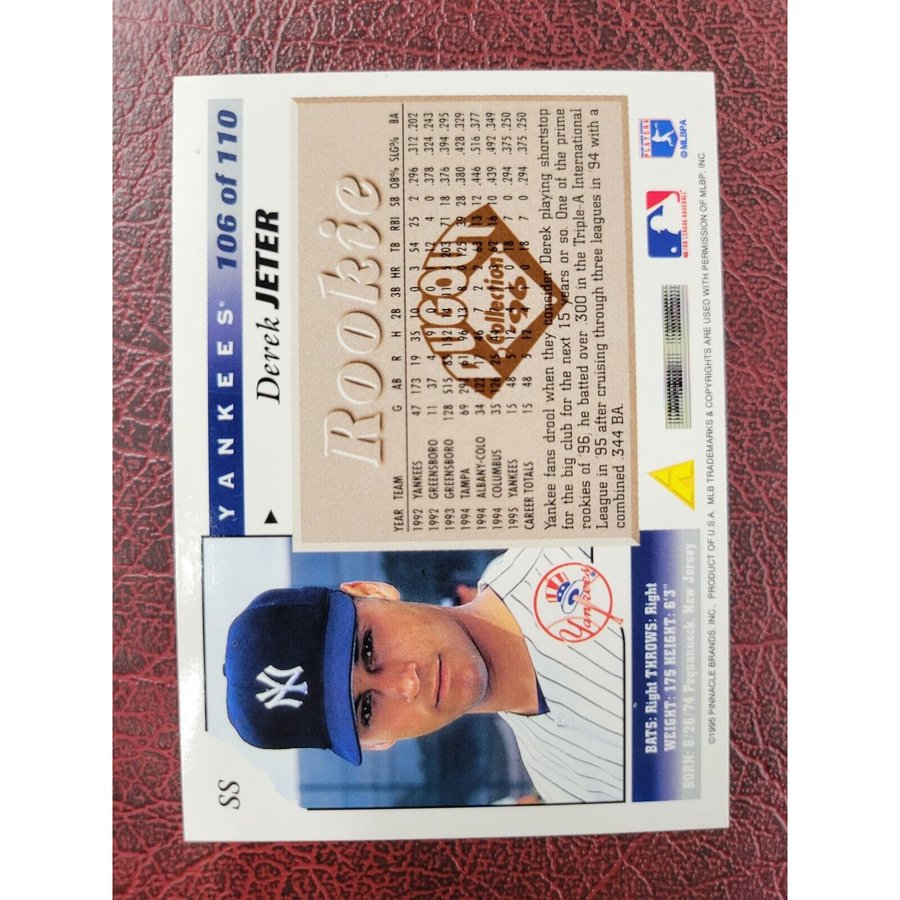 1995 Derek Jeter Tampa Derek Jeter Signed LE Yankees 20x24 Photo Board