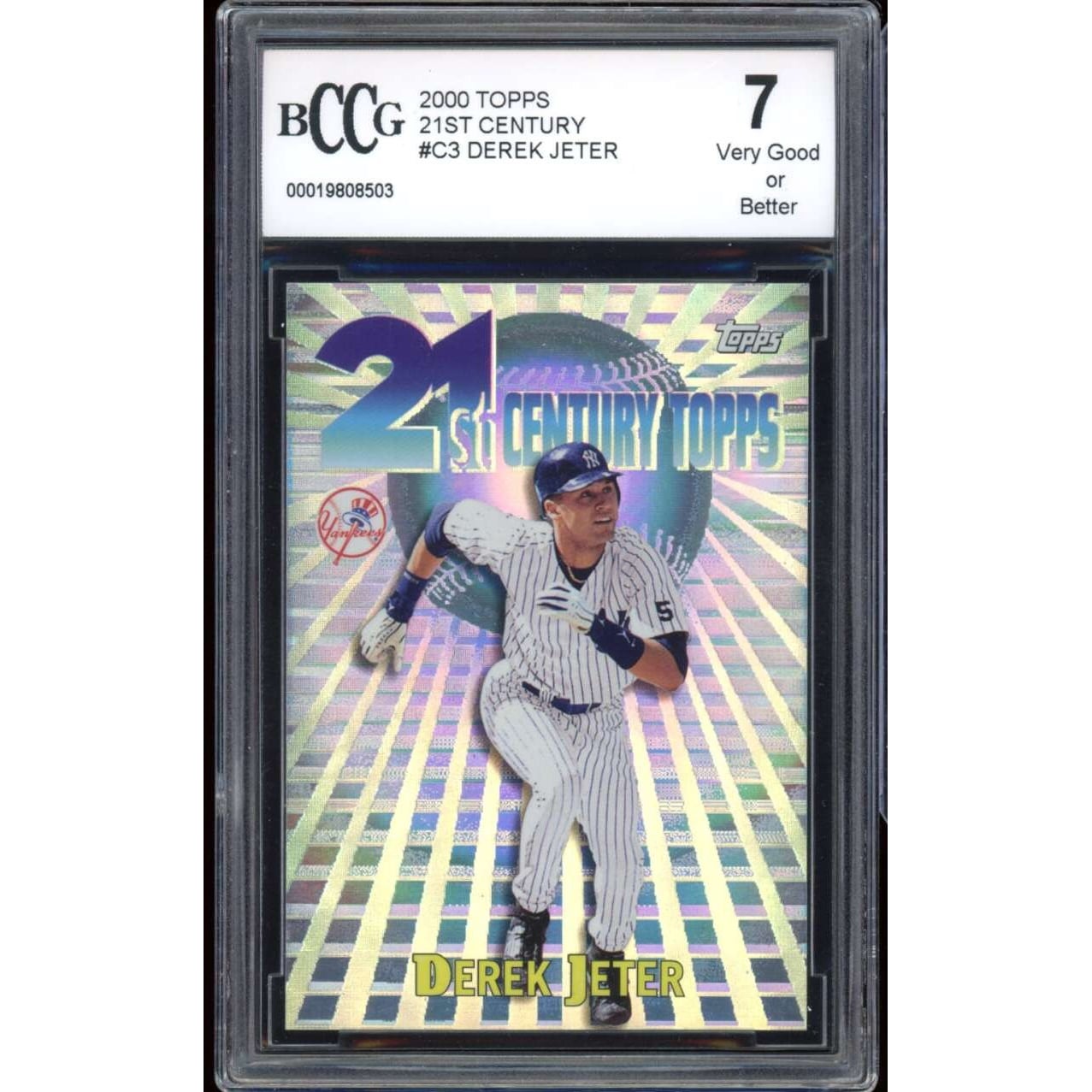 Derek Jeter Card 2000 Topps 21st Century #C3 BGS BCCG 7