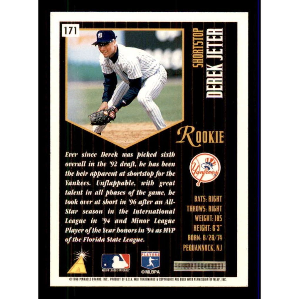 Jeter Rookie Derek Jeter 1996 Rookie Card Mvp ARCHIVE Derek Jeter Goes 3 For 3 And