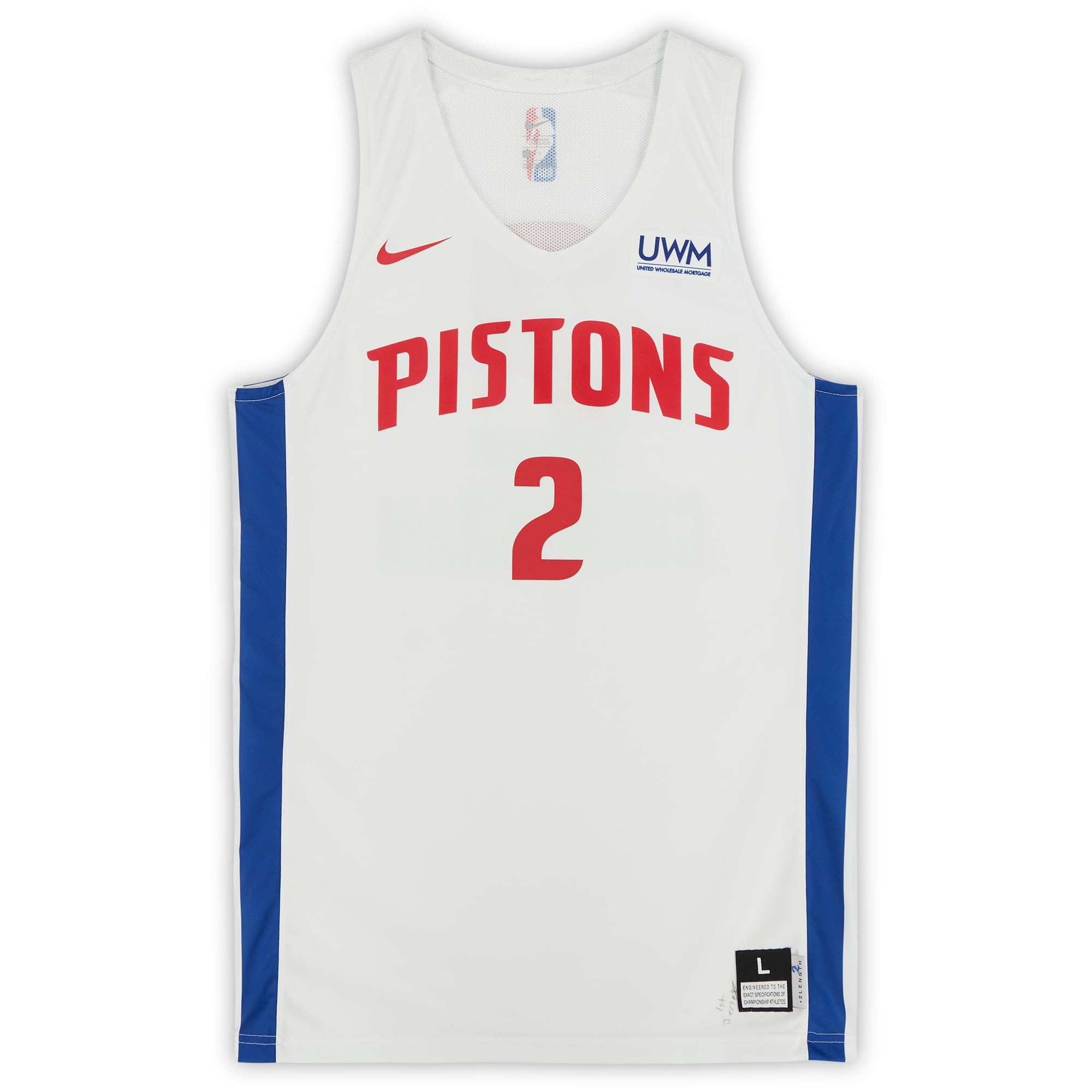 Cade Cunningham White Detroit Pistons Nike Game-Used #2 Jersey