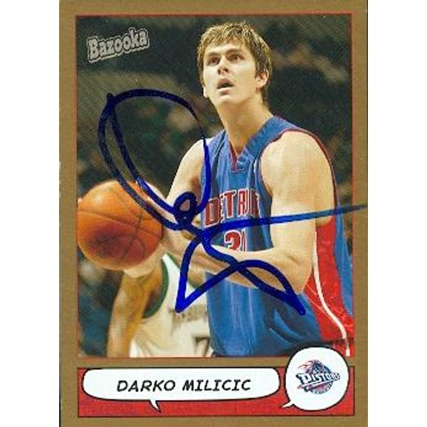 NBA Darko Milicic Signed Trading Cards, Collectible Darko Milicic 