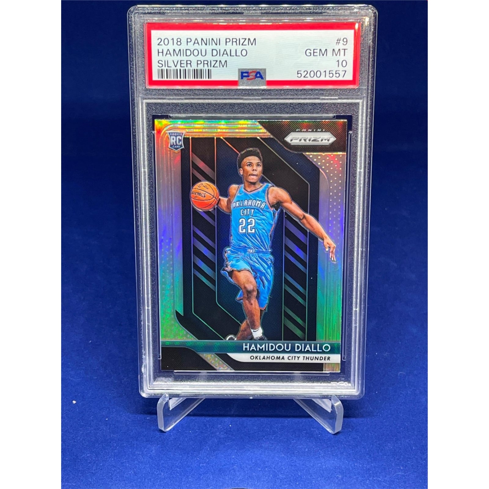 Hamidou Diallo 2018-19 Panini Prizm Silver Prizms Rookie Rc #9 Psa 