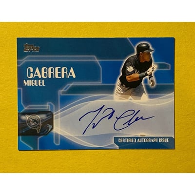 MLB Miguel Cabrera Signed Trading Cards, Collectible Miguel 