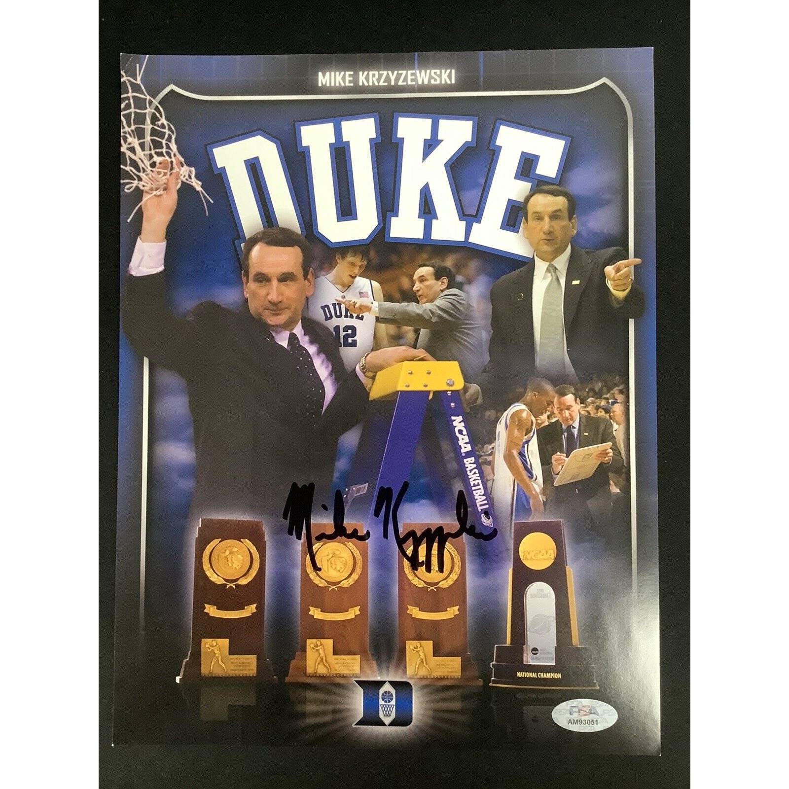 Mike Krzyzewski コーチカード 増やし サイン入り