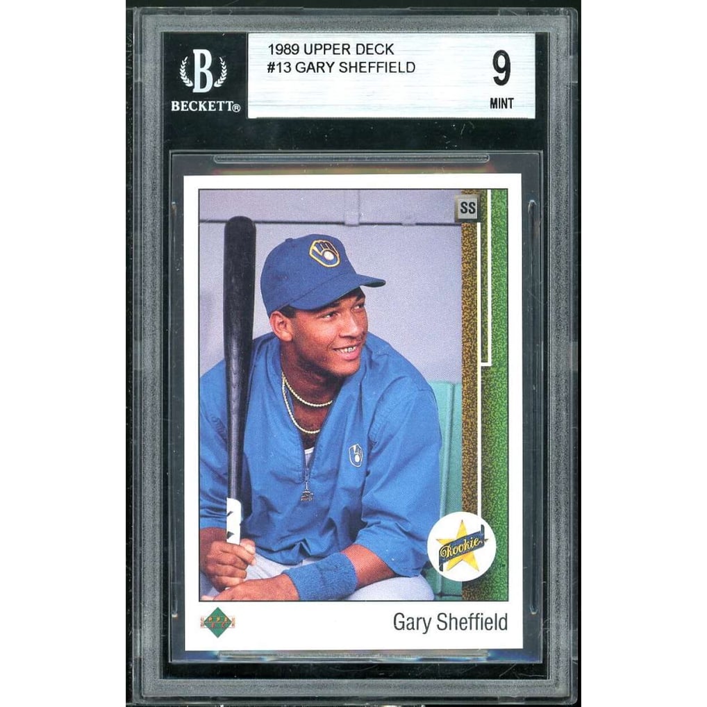 Gary Sheffield Rookie Card 1989 Upper Deck #13 BGS 9 (8.5 9 9 9)
