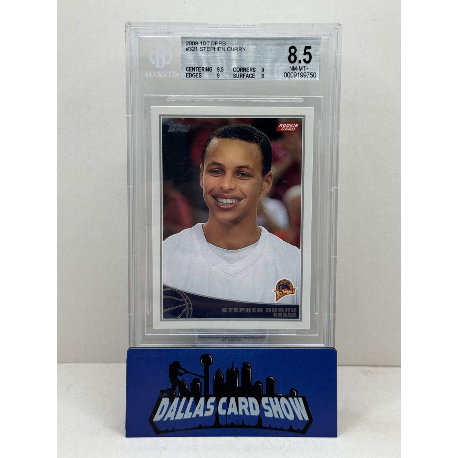 2009-10 Topps #321 Stephen Curry Rookie RC BGS 8.5