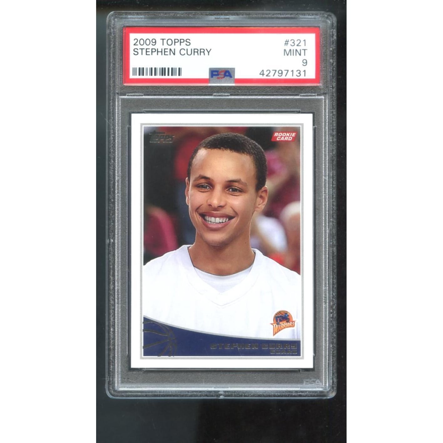 2009-10 Topps #321 Stephen Curry Steph Stef ROOKIE PSA 9 Graded 
