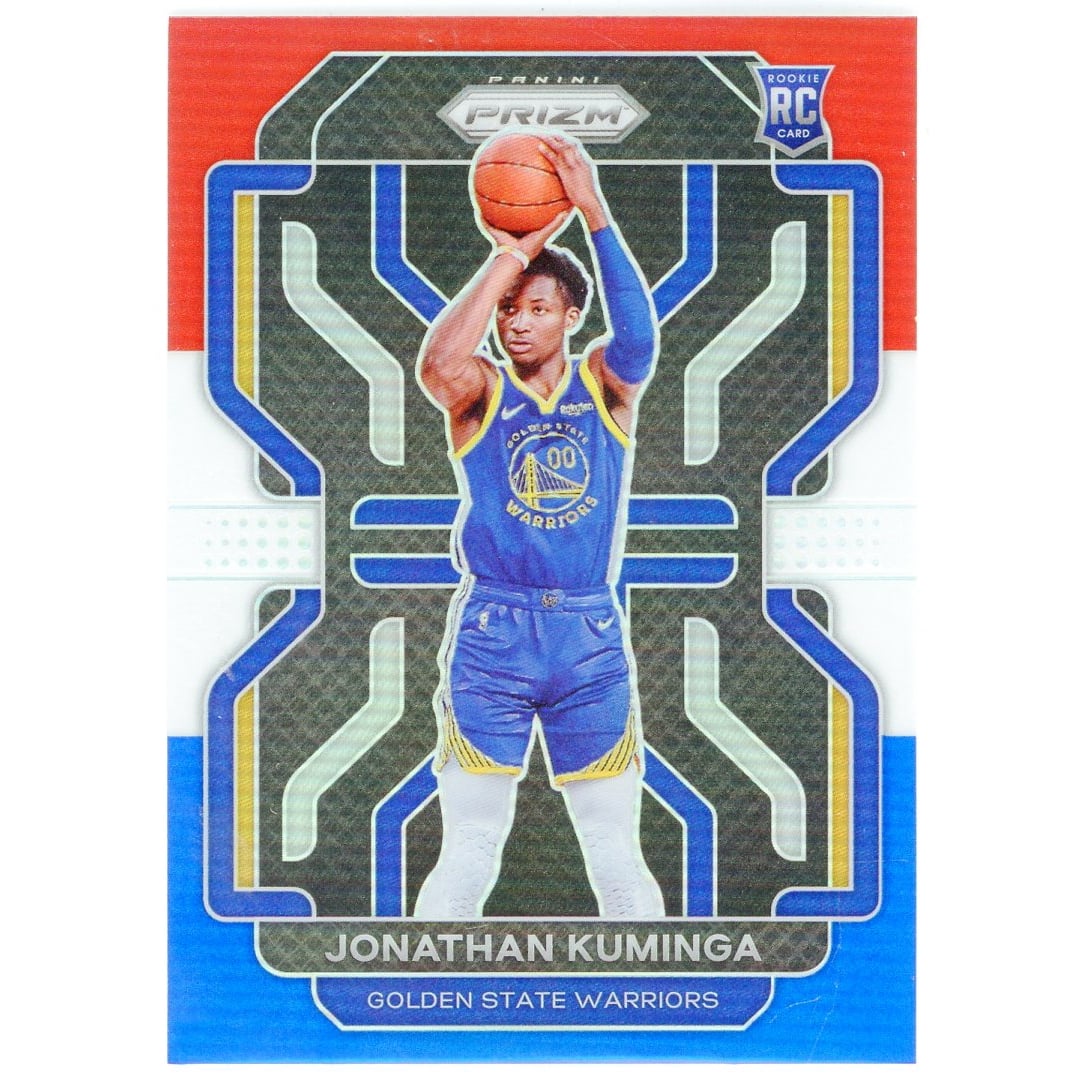 Jonathan Kuminga Panini Prizm Draft Picks Blue Cracked Ice 46/99 