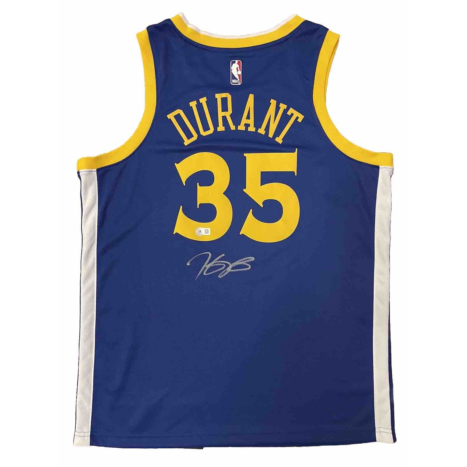 Kevin Durant Autograph Nameplate – Golden State Warriors Photo Jersey Display Case
