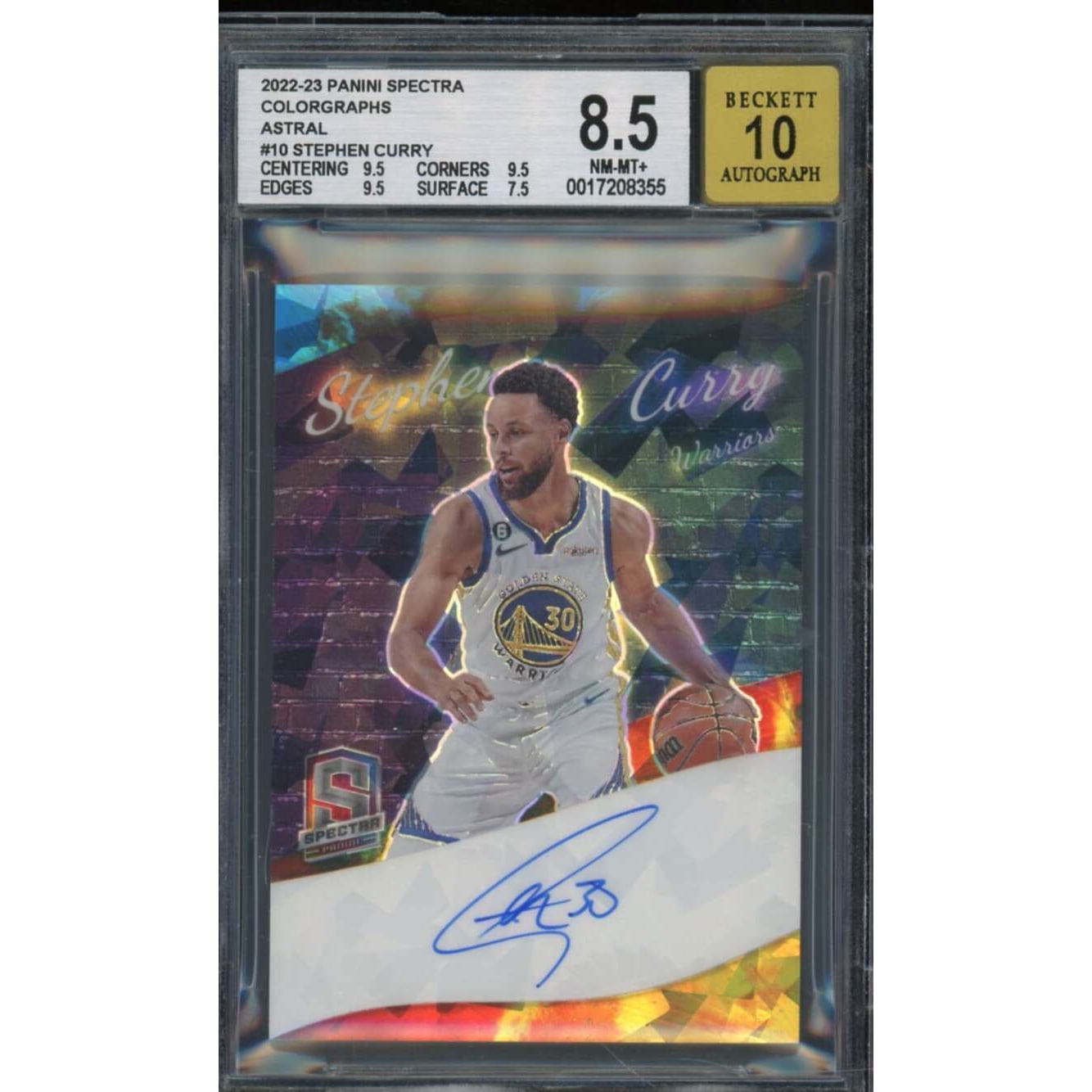 Stephen Curry Card 2022-23 Panini Spectra Colorgraphs (Ser #d 39 