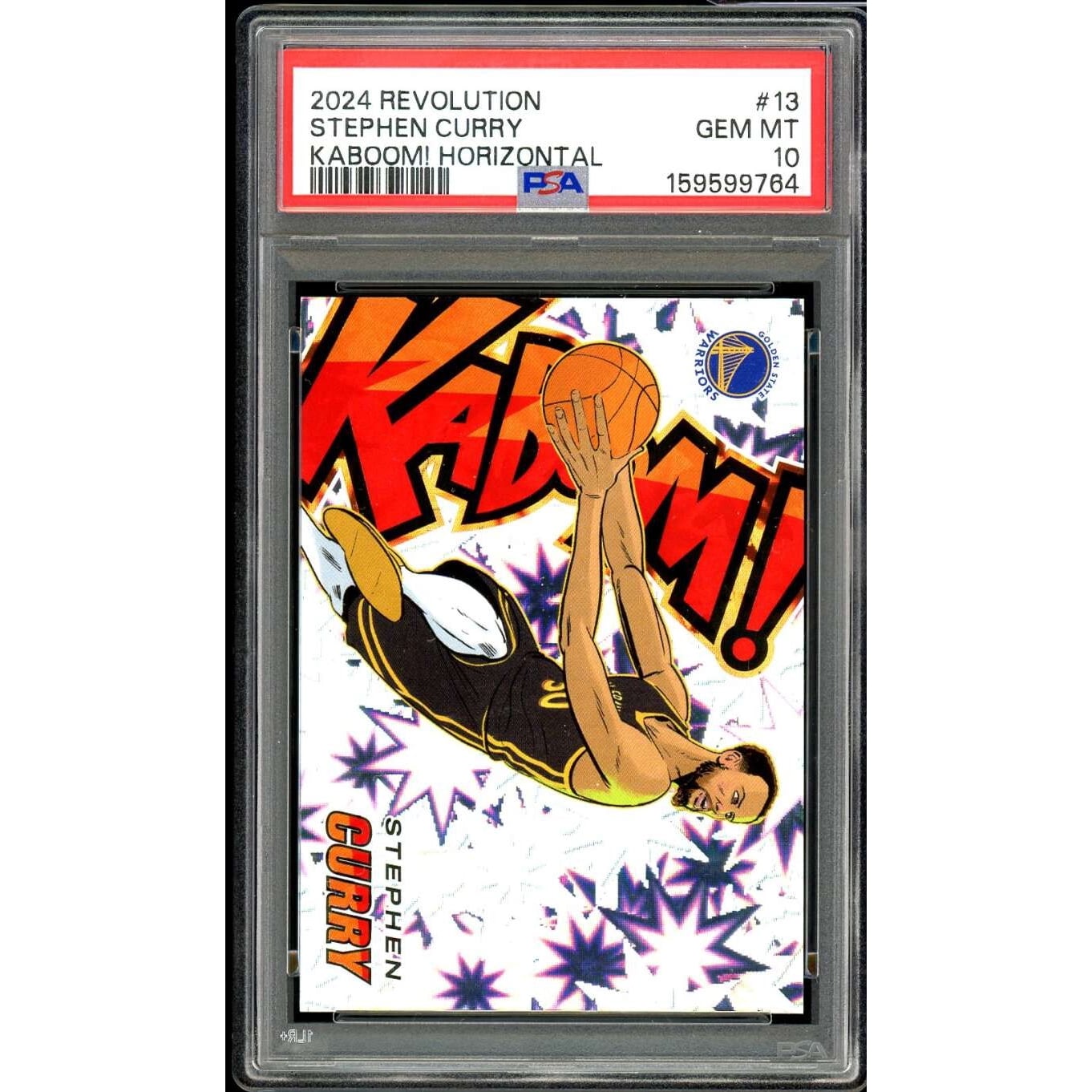 Stephen Curry Card 2024-25 Revolution Kaboom Horizontal #13 PSA 10