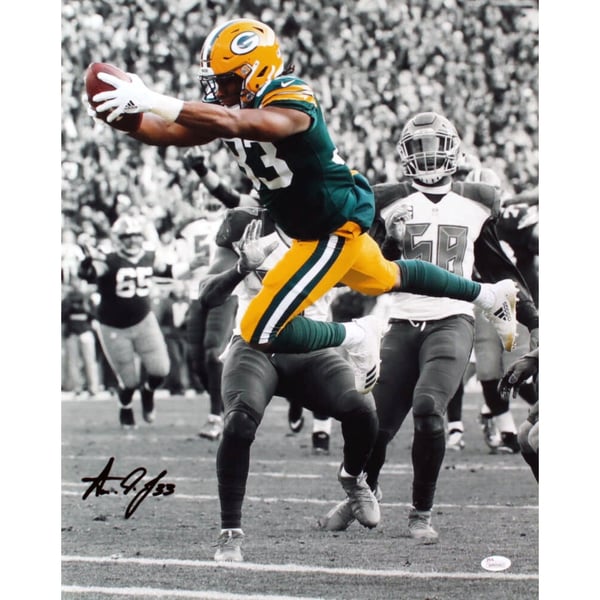 Aaron Jones Signed Green Bay Packers Speed Full Size Flash NFL Helmet