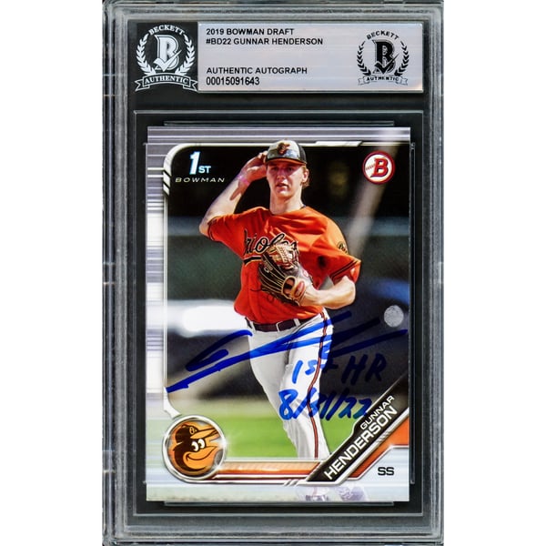 MLB Gunnar Henderson Signed Trading Cards, Collectible Gunnar 
