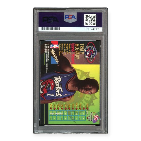 Tracy McGrady On Card Autographed 1997 Metal Universe Rookie #36 