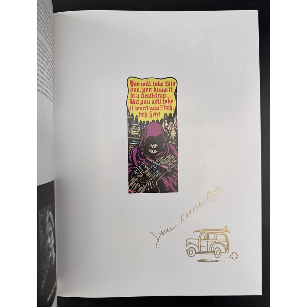 Jim Phillips SIGNED Surf Skate & Rock Art SC Screaming Hand PSA 