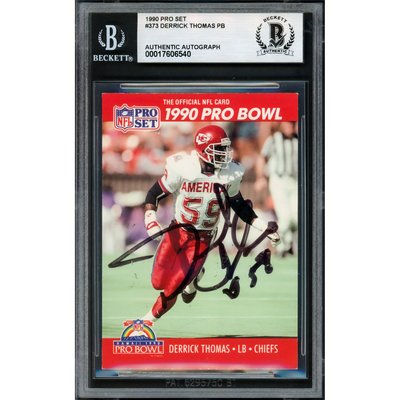 NFL Derrick Thomas Signed Trading Cards, Collectible Derrick 