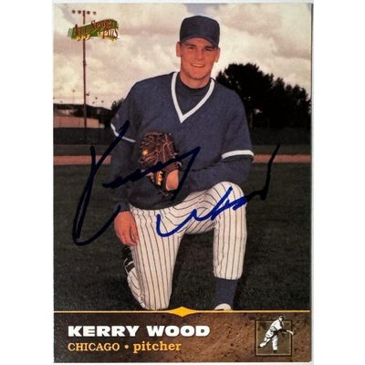 Autographed Kerry Wood MLB Trading Cards, Autographed Trading