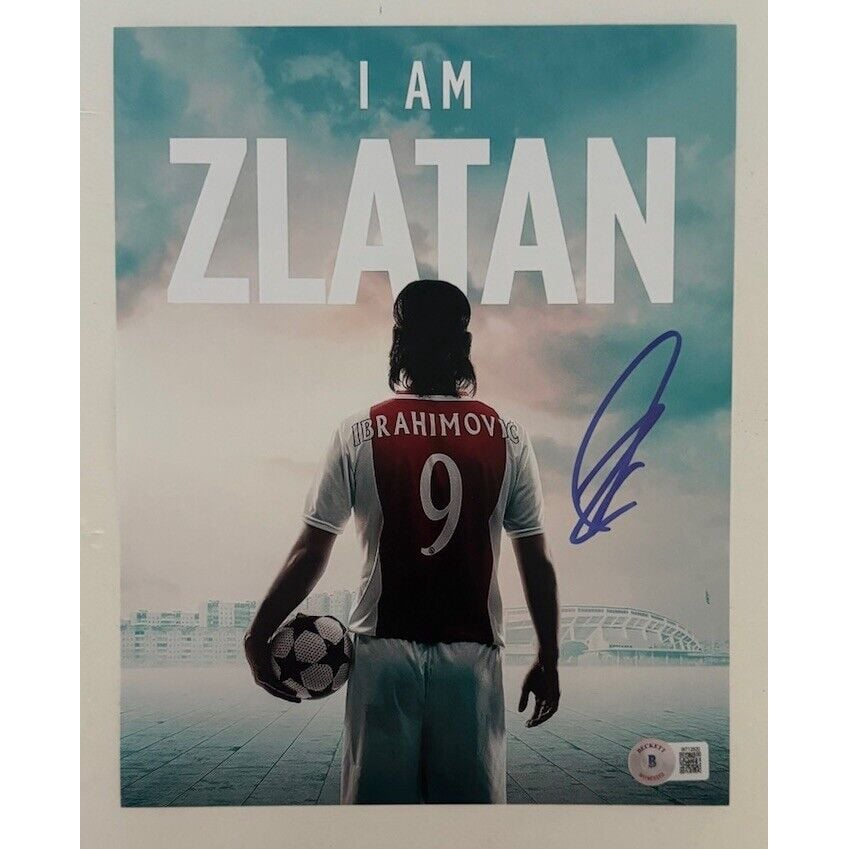 Photo Dédicacée Zlatan Ibrahimovic 8x10 - Certifiée Beckett - AC Milan PSG Man Utd