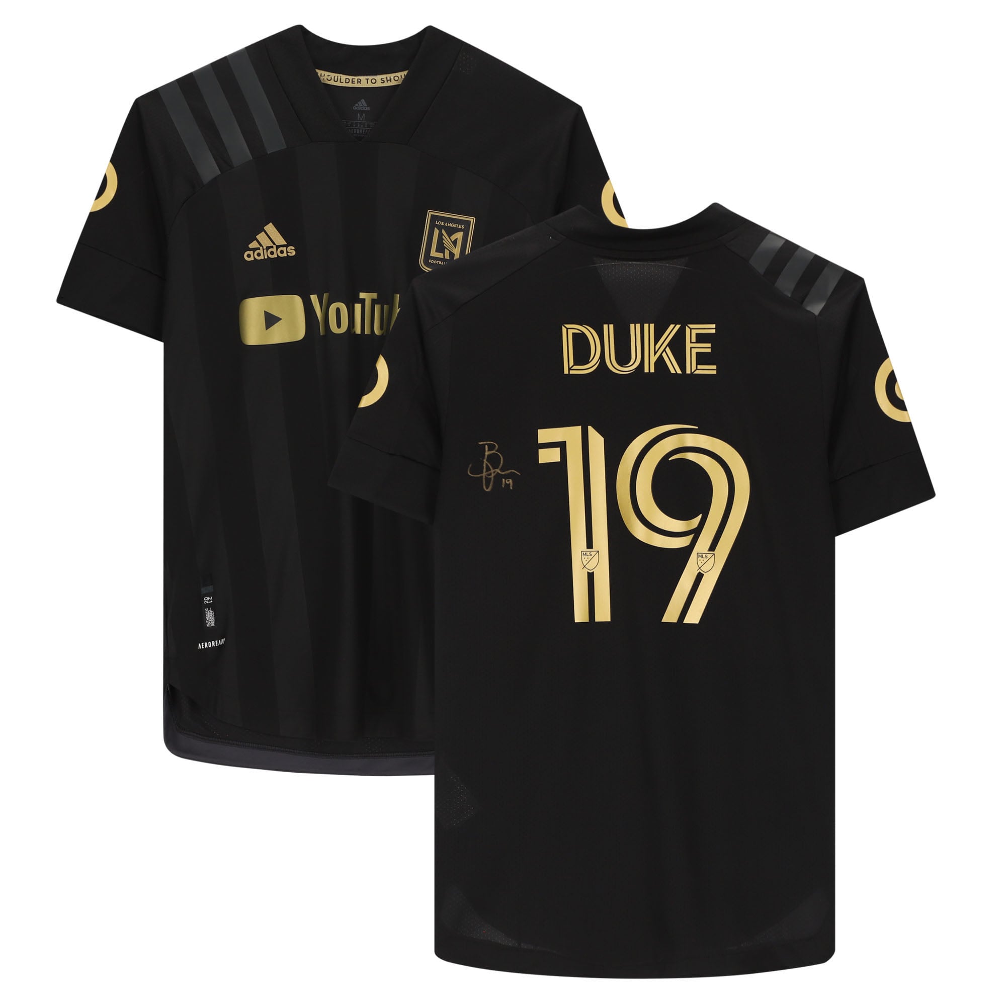 Bryce Duke LAFC Autographed Match-Used #19 Black Jersey from the
