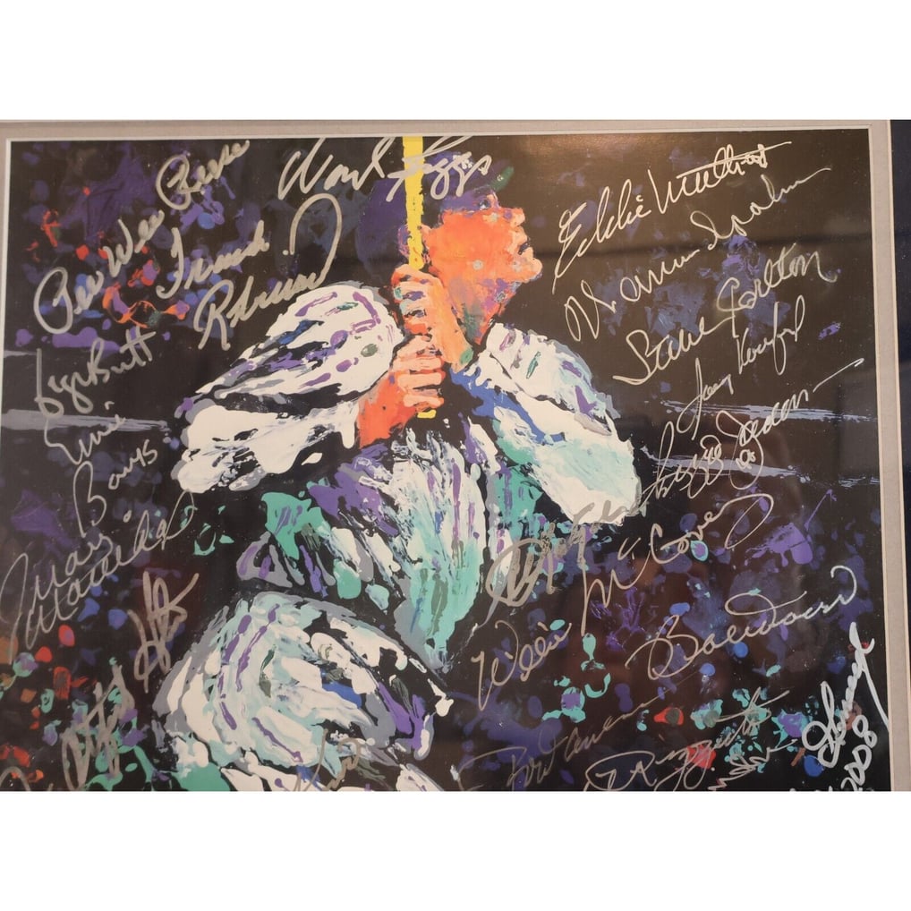 Leroy Neiman Babe Ruth 11x14 Print Signed by 30+ Baseball HOFers Framed ...