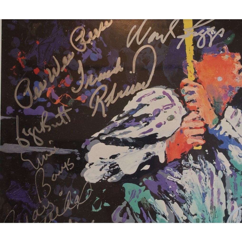 Leroy Neiman Babe Ruth 11x14 Print Signed by 30+ Baseball HOFers Framed ...