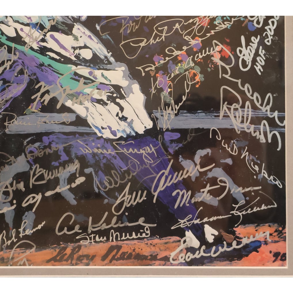 Leroy Neiman Babe Ruth 11x14 Print Signed by 30+ Baseball HOFers Framed ...