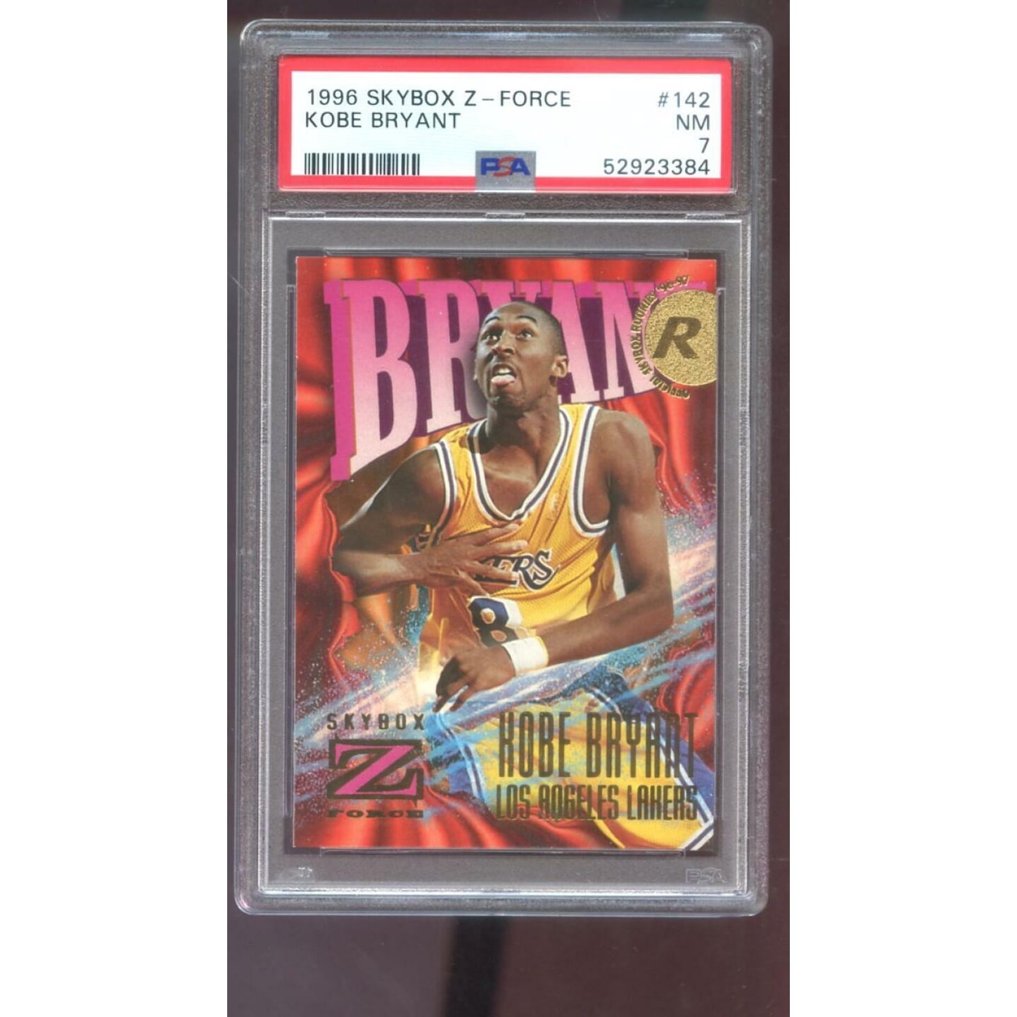 1996-97 Skybox Z-Force #142 Kobe Bryant ROOKIE RC PSA 7 Graded 