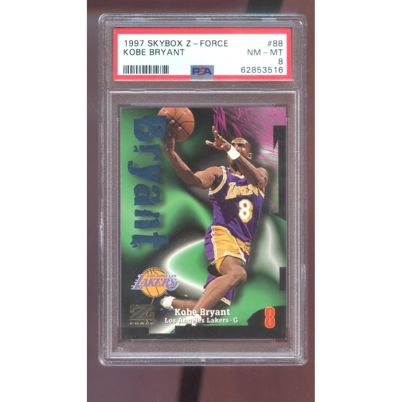 1997-98 Skybox Z-Force Zforce #88 Kobe Bryant PSA 8 Graded 