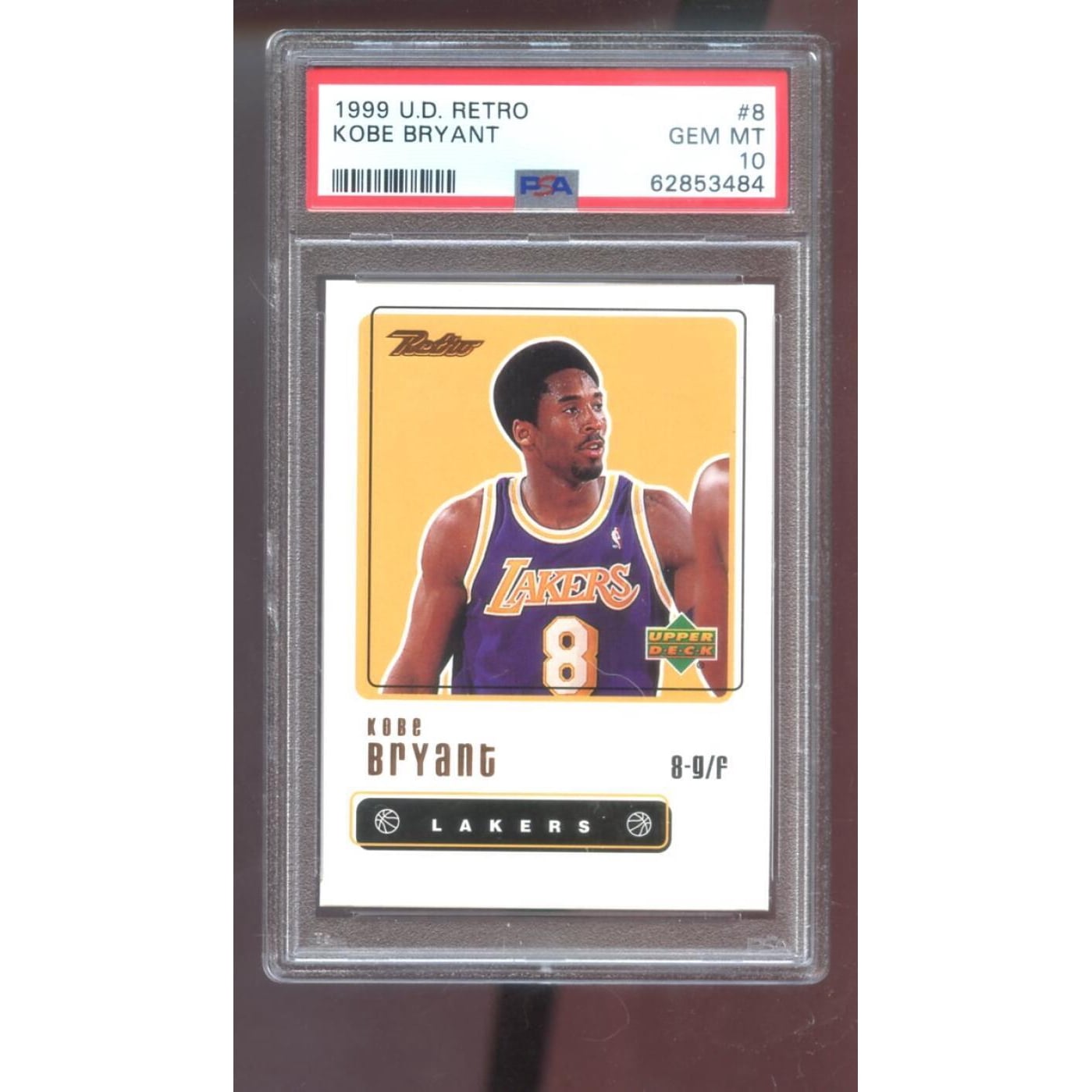 1999-00 Upper Deck Retro #8 Kobe Bryant PSA 10 Graded Basketball 